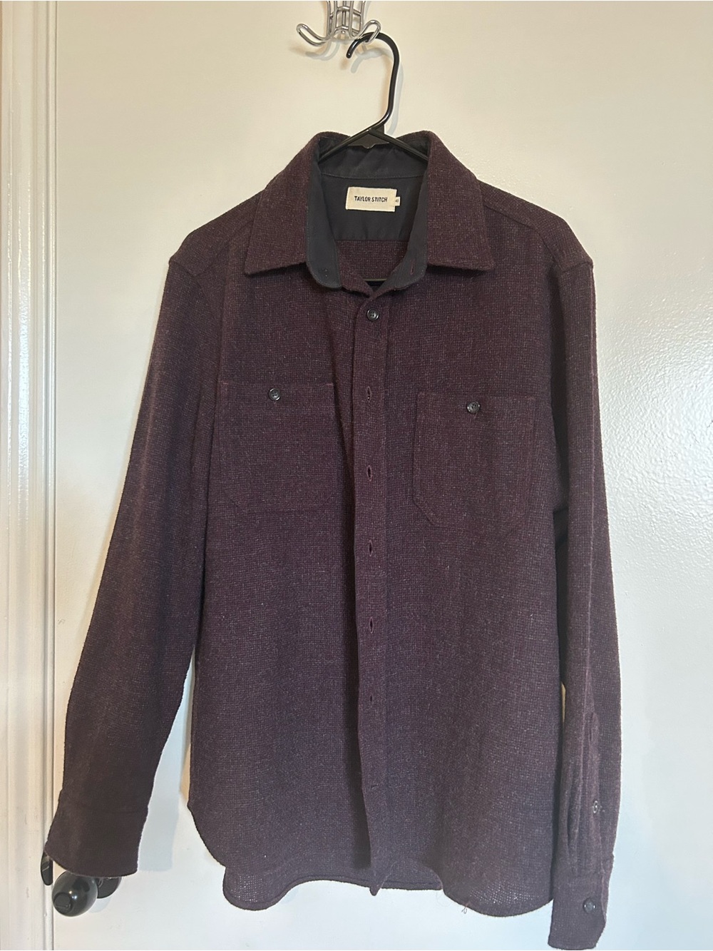 Taylor Stitch Men's Button-Down Shirt in Deep Plum